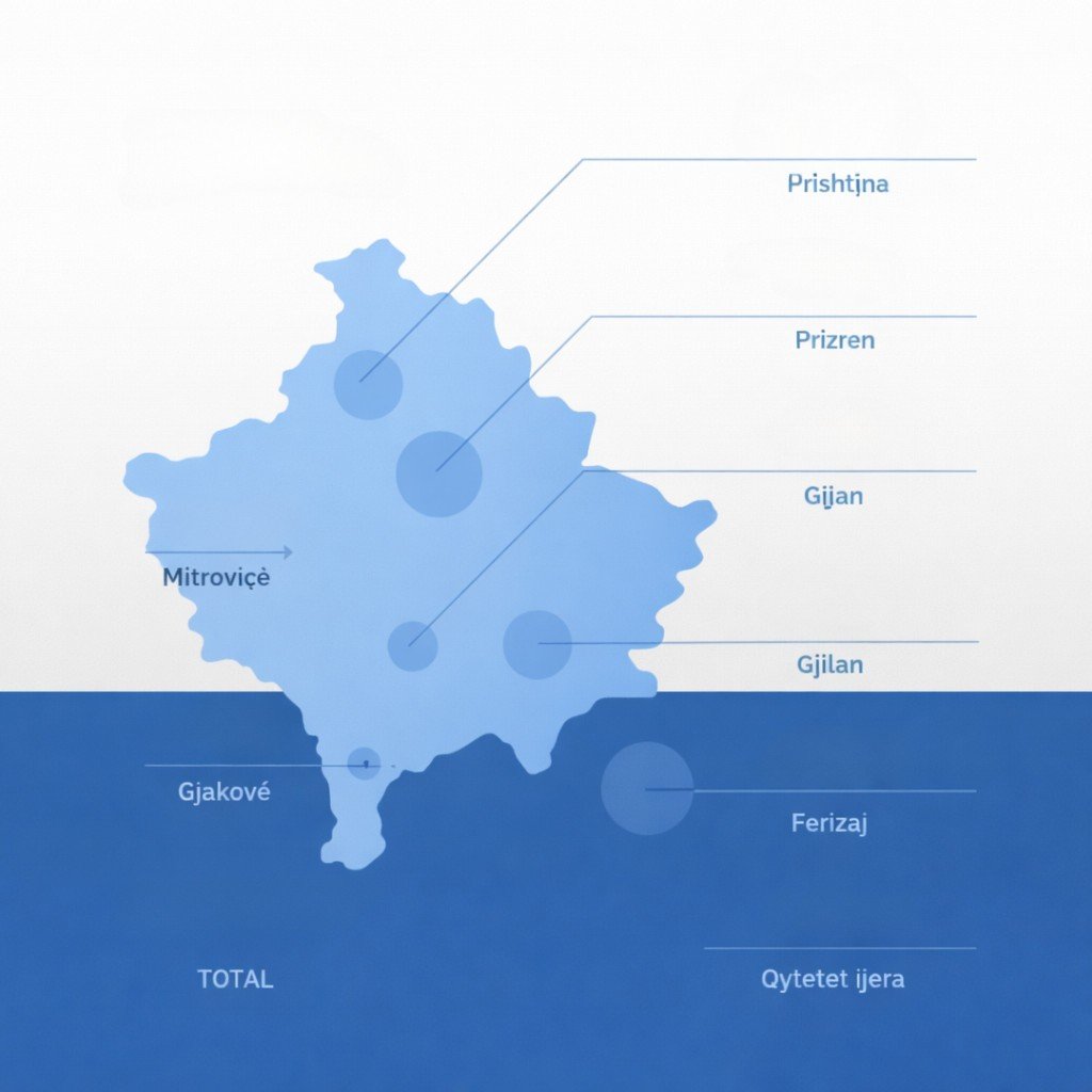 Harta e Kosovës – rrjeti IMEX